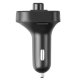 Bluetooth Car Kit Wireless FM Transmitter A2DP Music Playing with Dual USB Car Charger, Black