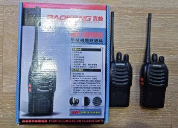 Walkie Talkies Baofeng BF-888S Set 8km Range 1500mAh, Black