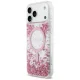 Чехол Guess Resin Bottom Glitter MagSafe для iPhone 17 Pro Max, розовый