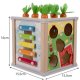 Koka Izglītojošais Kubs - Šķirotājs Kruzzel 22566 | Wooden Educational Cube Sorter