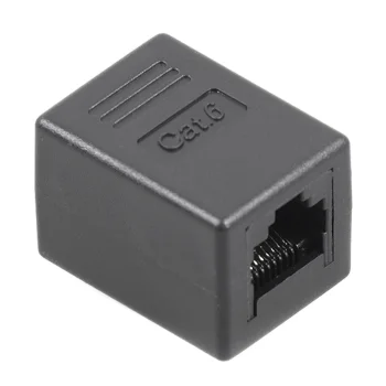Соединитель RJ45 Maclean MCTV-811 Cat6 гнездо-гнездо, черный