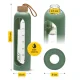 4FIZJO Glass Water Bottle 1 L, Olive Green