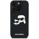 Karl Lagerfeld HC 3D Rubber Double Heads iPhone 16 Pro Max Case - Black