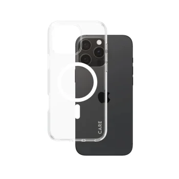 Чехол PanzerGlass 1340 CARE для iPhone 16 Pro Max MagSafe, белый / прозрачный