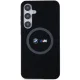 BMW чехол для Samsung Galaxy S24+ Silicone Printed Ring MagSafe, черный
