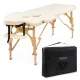 4FIZJO Folding Wooden Massage Table 60 cm, Beige