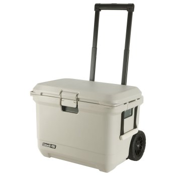 Coleman Pro 55QT aukstuma kaste ar riteņiem, 52 l, Balta