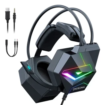 Onikuma X20 Gaming Headphones, Black