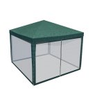 Садовый павильон 3x3 м с москитной сеткой, зелёный