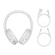 Baseus Encok D02 Pro Wireless Bluetooth Over-Ear Headphones, White | Bezvadu uz Auss Liekamas Austiņas Ausis ar...