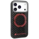 Чехол Audi для iPhone 17 Pro RSQ Carbon Fiber Sport Red Circle MagSafe, черный