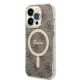 Apple iPhone 14 Pro 6.1\" Guess 4G Print MagSafe Case Cover (GUBPP14LH4EACSW) + Charger, Brown | Чехол Кейс...