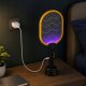 Elektriskā mušu un odu pletne ar UV lampu un USB uzlādi, melna/dzeltena
