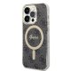 Apple iPhone 14 Pro 6.1\" Guess 4G Print MagSafe Case Cover (GUBPP14LH4EACSK) + Charger, Black
