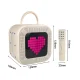 Blavec WS-09 Karaoke Fun pārnēsājamais Bluetooth skaļrunis 10W ar 2 mikrofoniem, bēšs