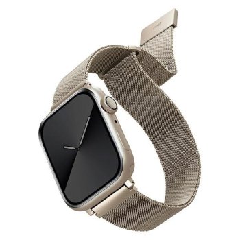 Uniq Strap Dante Apple Watch Series 4/5/6/7 / Se 38/40 / 41mm. Stainless Steel Starlight