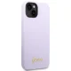 Чехол Guess для iPhone 14 Silicone Vintage Gold Logo, фиолетовый