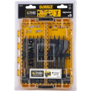 Набор перьевых сверл по дереву DeWalt DT70751-QZ, 12–32 мм, 9 шт.