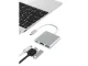 3-в-1 USB-C хаб с HDMI 4K и USB 3.0, белый и серебристый