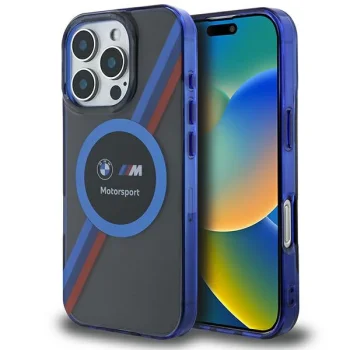BMW Motosport IML Circle MagSafe apvalks iPhone 16 Pro Max - melns | Case for black