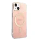 Apple iPhone 14 Plus 6.7\" Guess 4G Print MagSafe Case Cover (GUBPP14MH4EACSP) + Charger, Pink | Telefona Maciņš...