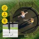 4Fizjo CLASSIC bērnu dārza batuts, 374 cm (12FT), zaļš/melns