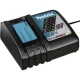 Makita 199480-6 akumulatoru komplekts: 2x 18V 6.0Ah un DC18RC lādētājs