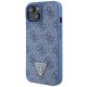 Guess GUHCP15SP4TDPB iPhone 15 6.1" zils/milts cietais futrālis Āda 4G Triangle Strass | blue/blue hardcase...