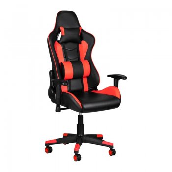 Biroja Spēļu Datorspēļu Krēsls "FOTEL PREMIUM 557" Ofisam Mājai Kabinetam, Melns un sarkans| Office Chair for work