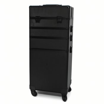 Большой профессиональный кейс для косметики, черный