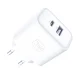Сетевое зарядное устройство 3mk DualCharge 20W USB-C USB-A PD3.0 QC3.0 PPS White