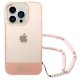 Guess Translucent Pearl Strap Case for iPhone 14 Pro Max - Pink