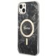 Guess Marble MagSafe Bundle for iPhone 14: Case & Wireless Charger, Black