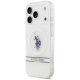 U.S. Polo Assn. iPhone 17 Pro Case DH and Bottom Stripe Logo MagSafe, White