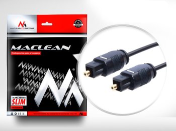 Оптический кабель Toslink Maclean MCTV-750, Ultra Slim, 0.5м