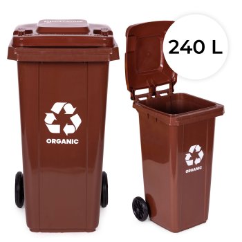 Multistore 240L Waste Bin for BIO Waste, Brown
