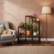 Puķu statīvs ar 4 plauktiem ModernHome, industriāls augu plaukts loft stilā