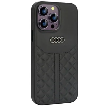 Оригинальный кожаный чехол Audi для iPhone 14 Pro Max 6.7" - черный...