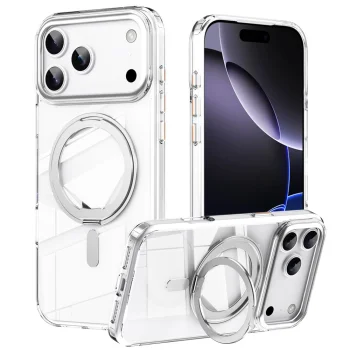 Магнитный чехол с поворотной подставкой iPhone 18 Pro / 17 Pro TPU MagSafe -...