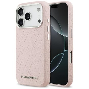 Karl Lagerfeld FW Stamped Karl MagSafe vāciņš iPhone 17 Pro - rozā | Phone Case Cover