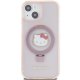 Apple iPhone 15 6.1\'\' Hello Kitty Ring Stand Glitter Electrop Logo MagSafe Cover Case, Pink | Telefona Maciņš...