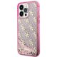 Guess iPhone 14 Pro Case Liquid Glitter 4G Translucent, Pink
