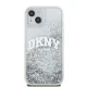 DKNY iPhone 15 / 14 / 13 vāciņš Liquid Glitter Big Logo, balts