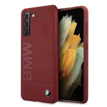 Чехол BMW для Samsung Galaxy S21+ Silicone Signature Logo, красный