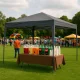 Multigarden 3x3 m automātiski saliekams dārza paviljons, pelēks