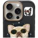 Nimmy iPhone 16 Pro Max Case Glasses Cool Dog MagSafe, Black