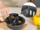 2-in-1 Egg Cooking Insert & Steamer Basket for Food Processor, Holds 6 Eggs, Grey