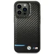 Чехол BMW Leather Carbon для Apple iPhone 14 Pro, черный