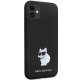Karl Lagerfeld iPhone 11 / Xr Case Silicone Choupette Metal Pin, Black