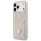 Чехол Guess для iPhone 17 Pro Max 4G Double Card Triangle, розовый